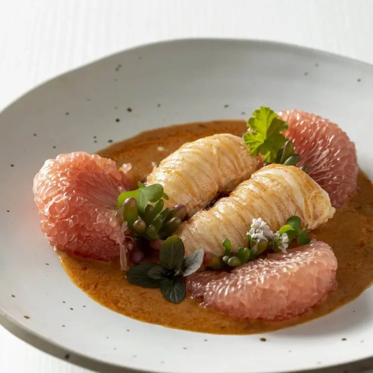 Australian-Slipper-lobster-pomelo-shreaded-betal-leaves-with-Thai-chilli-and-herbal-sauce-white-scal